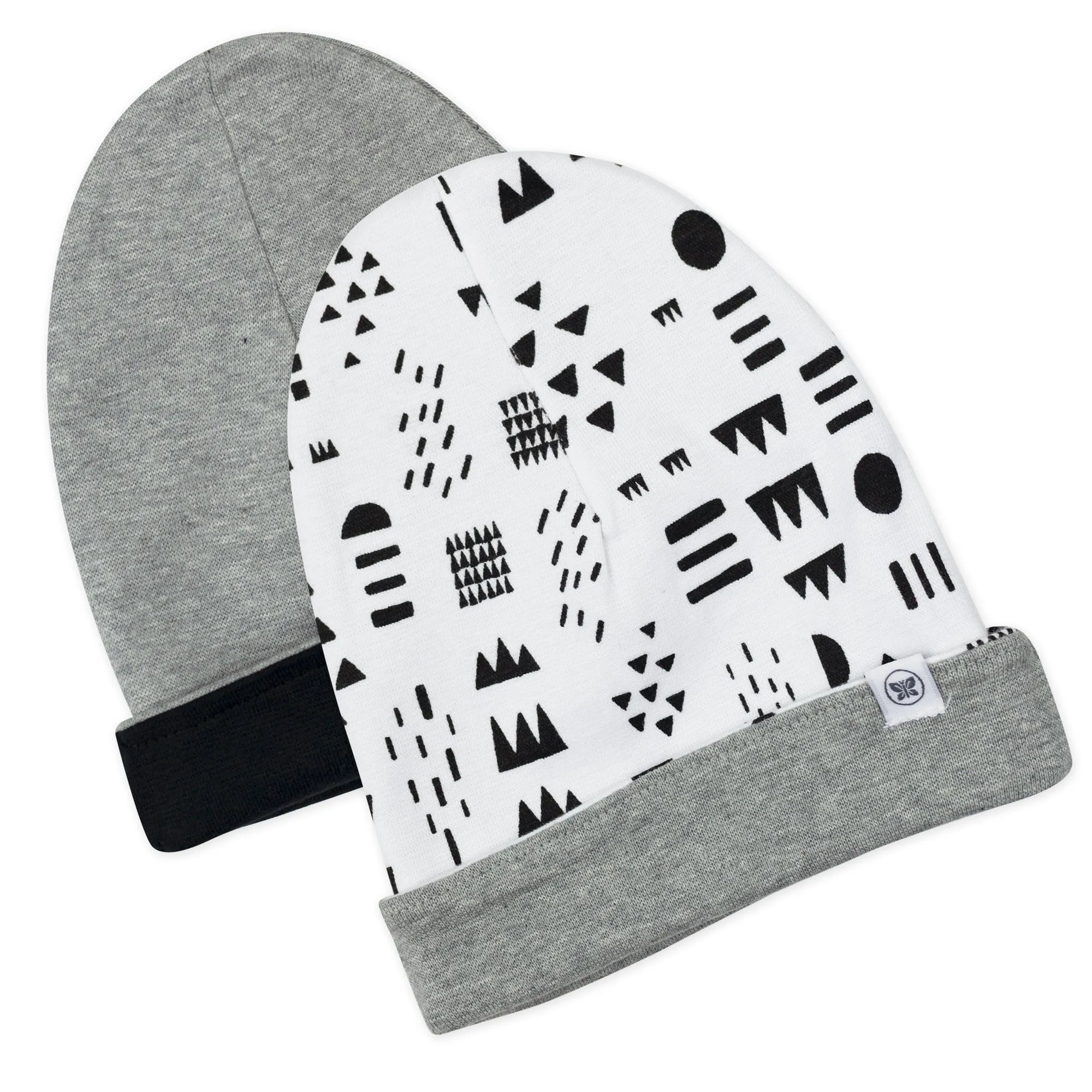 2-Pack Organic Cotton Reversible Beanie Hats