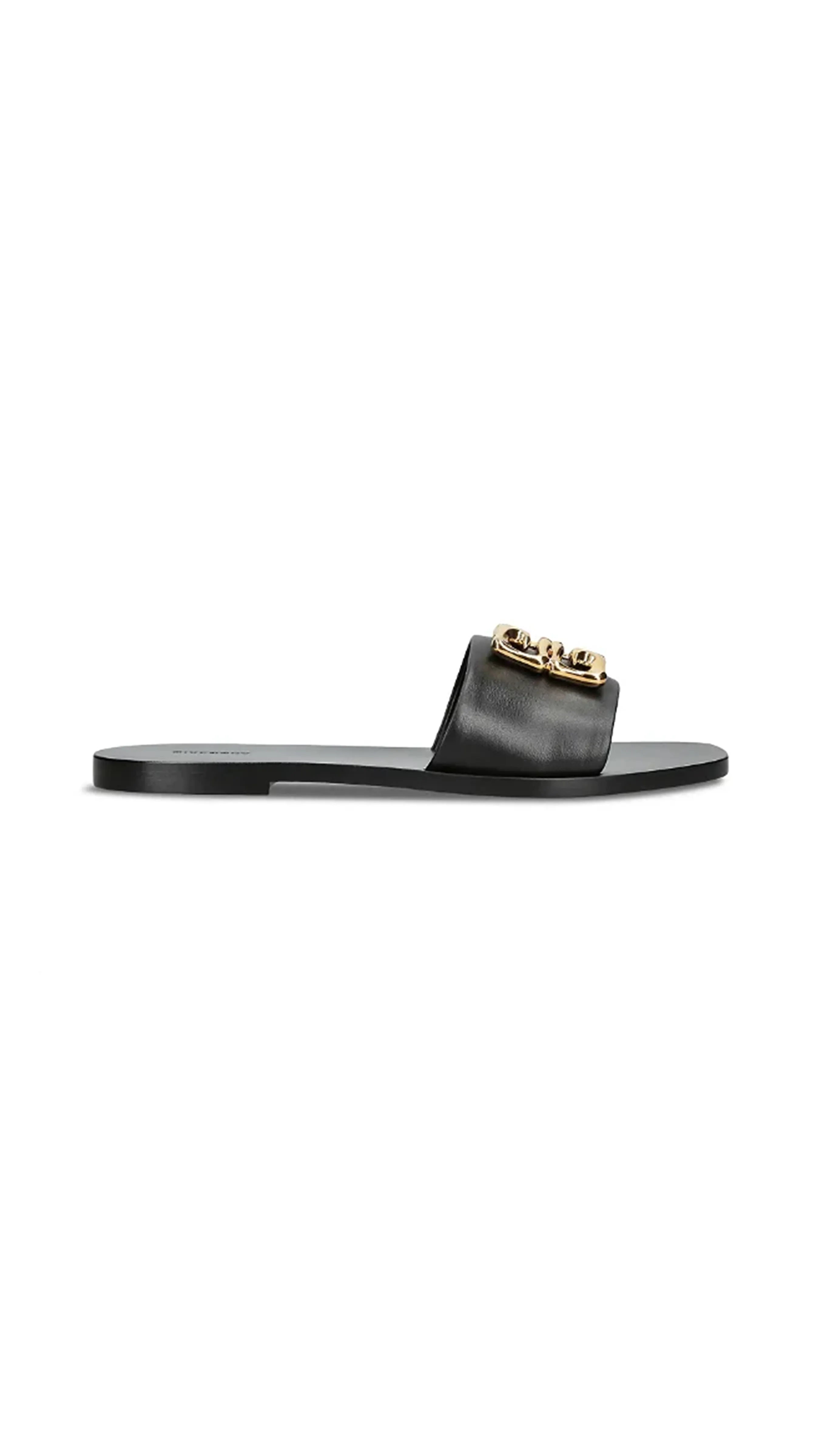 4G Leather Mules - Black