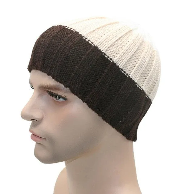 9Colors  Men's Beanies Knit Wool Hat Caps Skullies  Hats For Men Beanie Warm Baggy Hip Hop Bonnet Homme GS