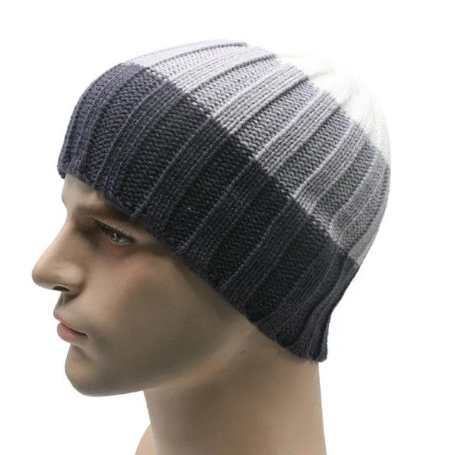 9Colors  Men's Beanies Knit Wool Hat Caps Skullies  Hats For Men Beanie Warm Baggy Hip Hop Bonnet Homme GS