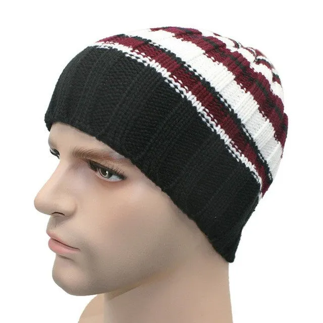 9Colors  Men's Beanies Knit Wool Hat Caps Skullies  Hats For Men Beanie Warm Baggy Hip Hop Bonnet Homme GS