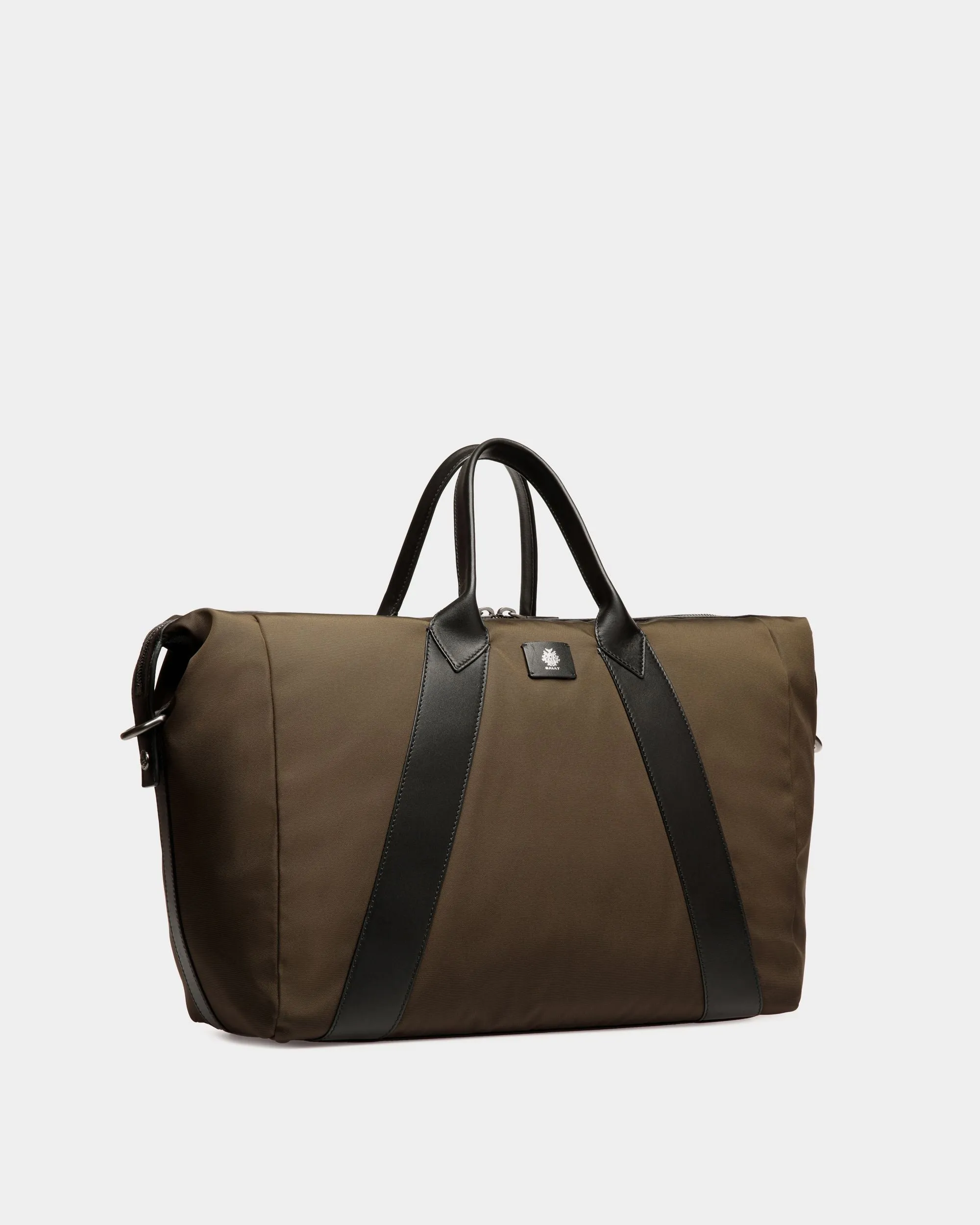 Adrien Brody Travel Collection Weekender In Military Green And Black Nylon 