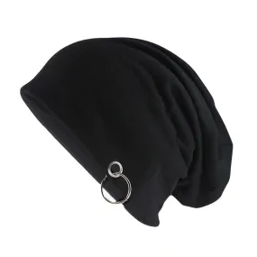 Adult Unisex Warm Beanies With Hoop / Alternative Autumn and Winter Fashion