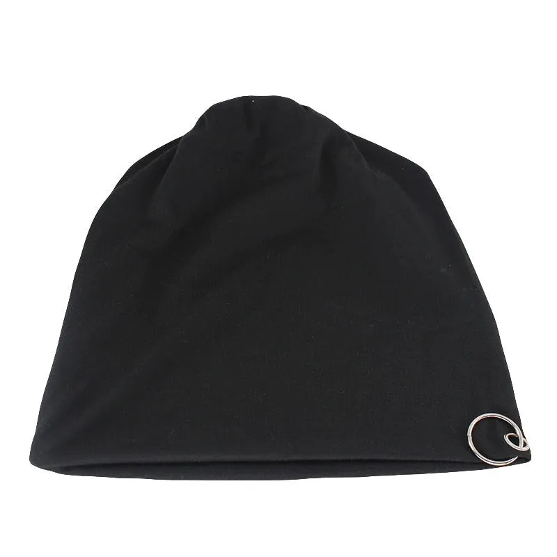 Adult Unisex Warm Beanies With Hoop / Alternative Autumn and Winter Fashion