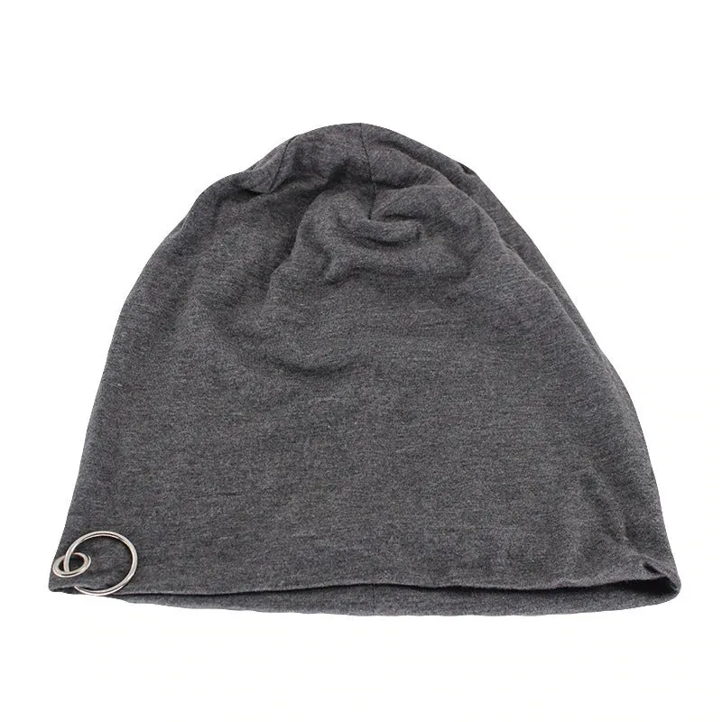 Adult Unisex Warm Beanies With Hoop / Alternative Autumn and Winter Fashion