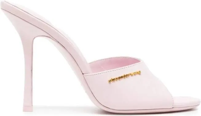 Alexander Wang 110mm open-toe leather mules Pink