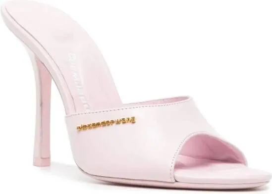 Alexander Wang 110mm open-toe leather mules Pink