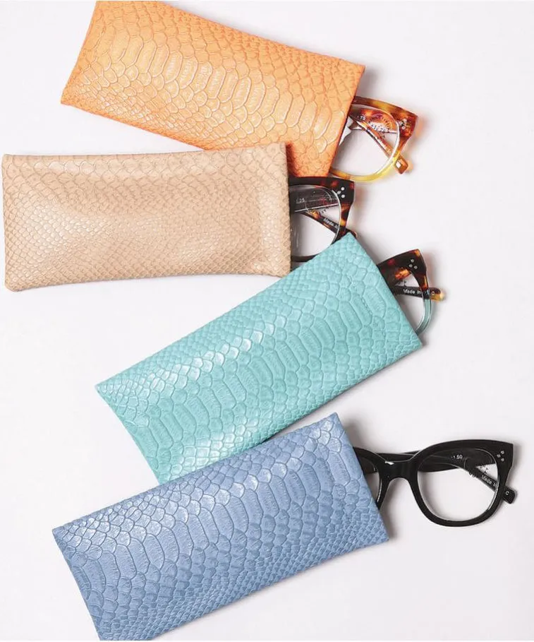 Alligator Glasses Pouch - Orange