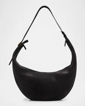 Augustina Zip Suede Hobo Bag