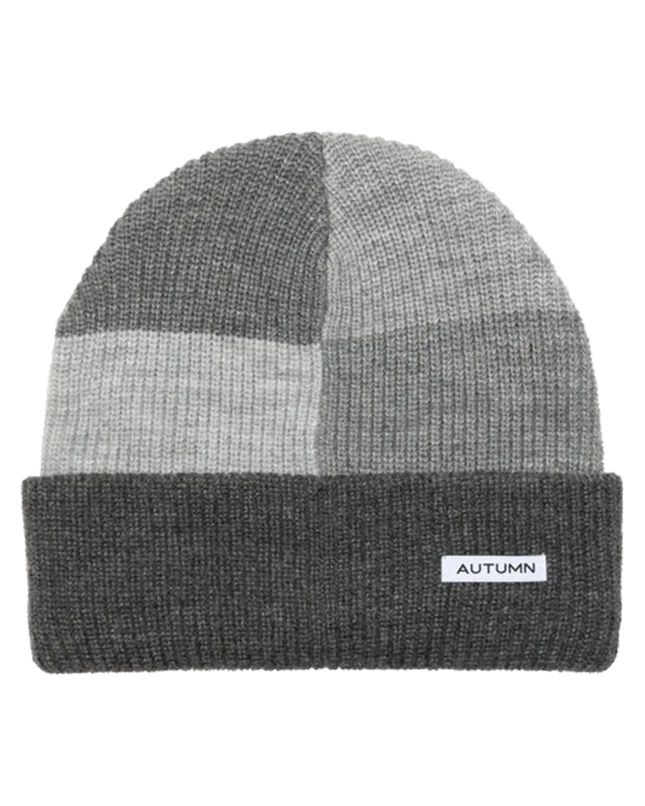 Autumn Patchwork Beanie Grey | Beanies Mens | Snow Skiers Warehouse