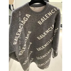 BALENCIAGA  |Crew Neck Casual Style Unisex Wool Street Style Long Sleeves