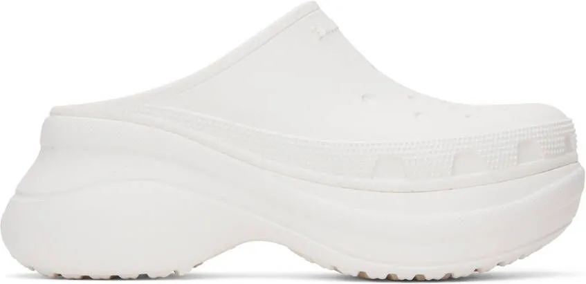 Balenciaga White Crocs Edition Mules