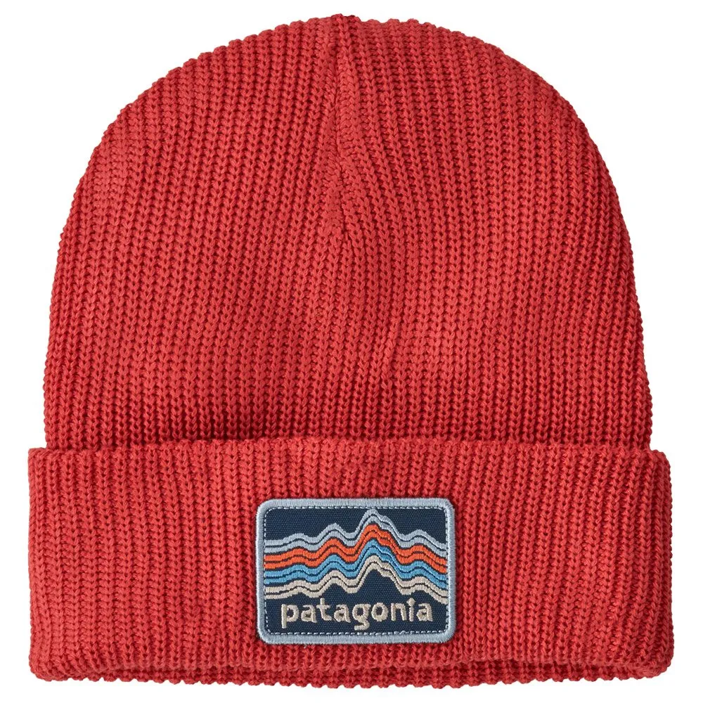 Beanies Patagonia ---Kid's Logo Beanie Ridge Rise Stripe: Sumac Red