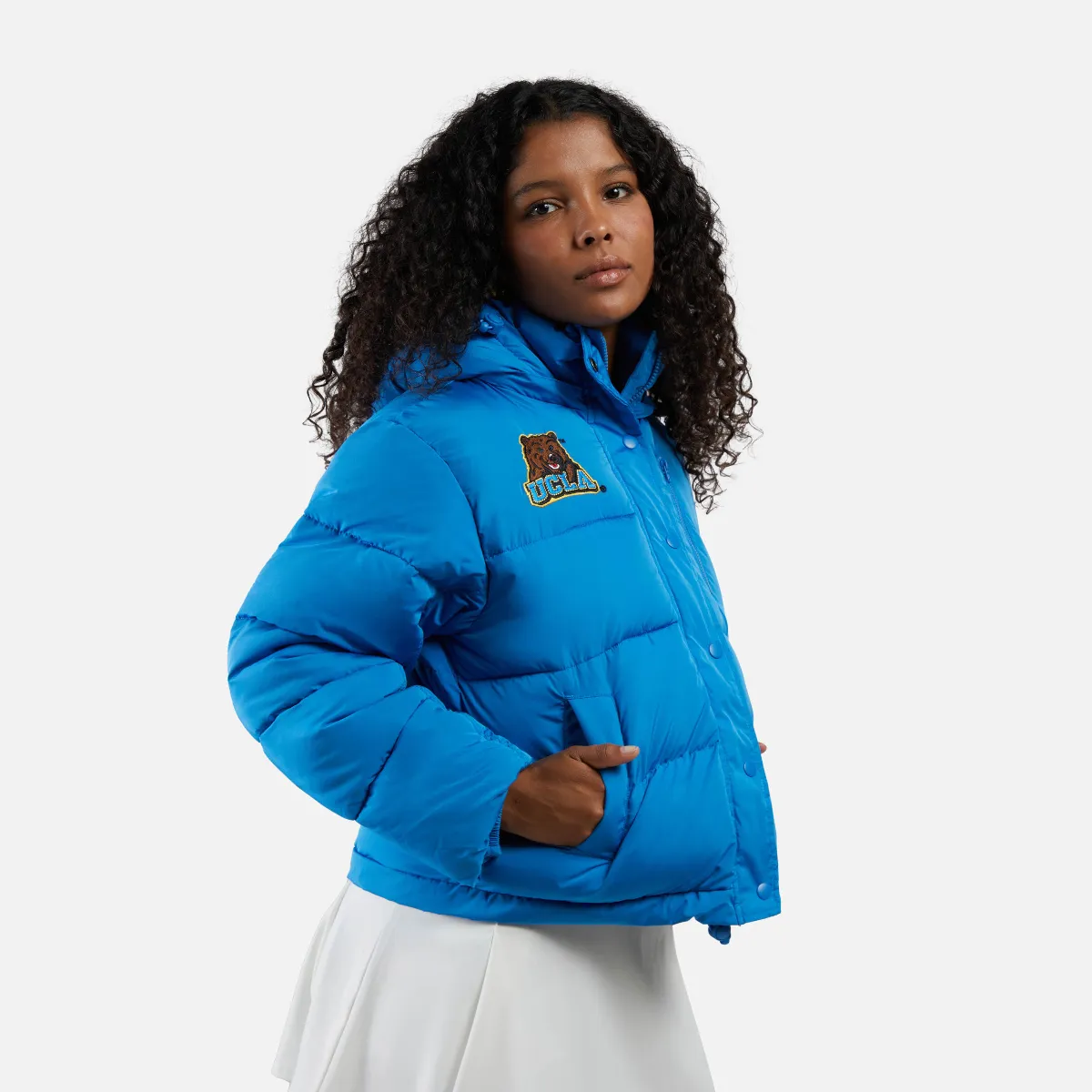 Bear UCLA Puffer Jacket Hood Blue