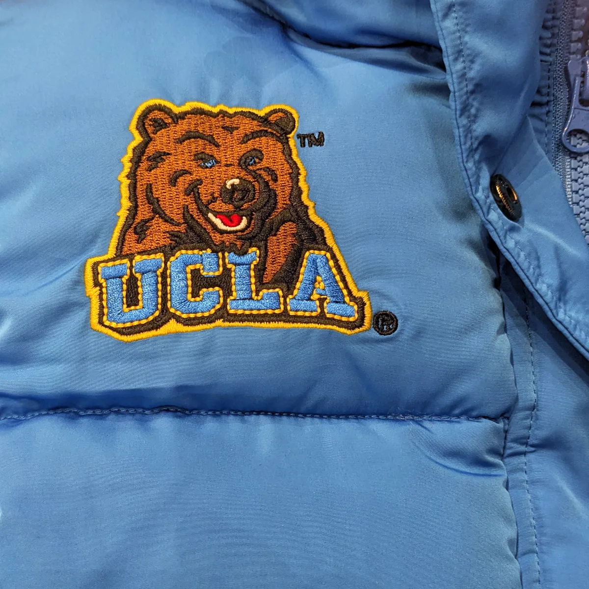 Bear UCLA Puffer Jacket Hood Blue