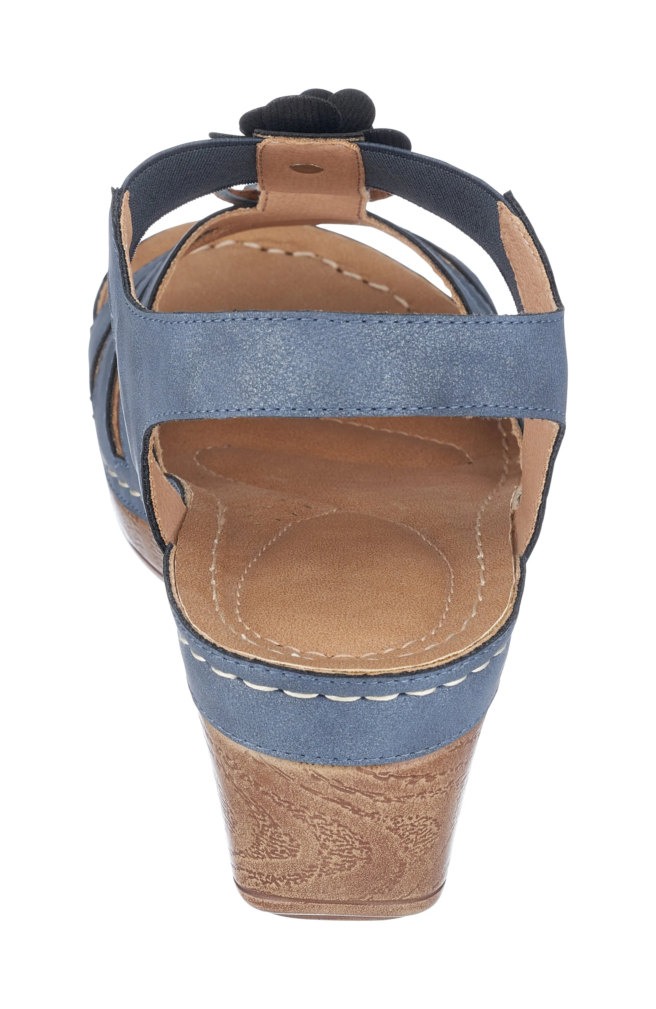 Beck Navy Wedge Sandals