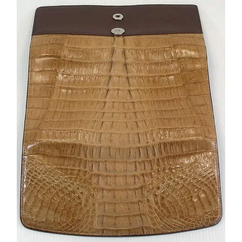 Beige Crocodile Skin Womens Wallet