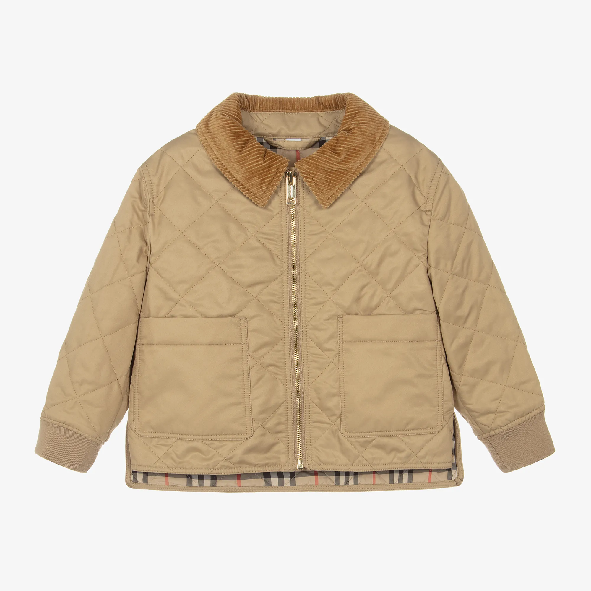 Beige Quilted Jacket