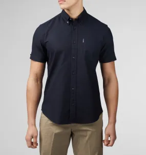 Ben Sherman Short Sleeve Button Down Oxford Shirt Black