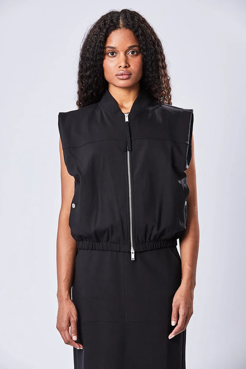 BLACK BOMBER VEST