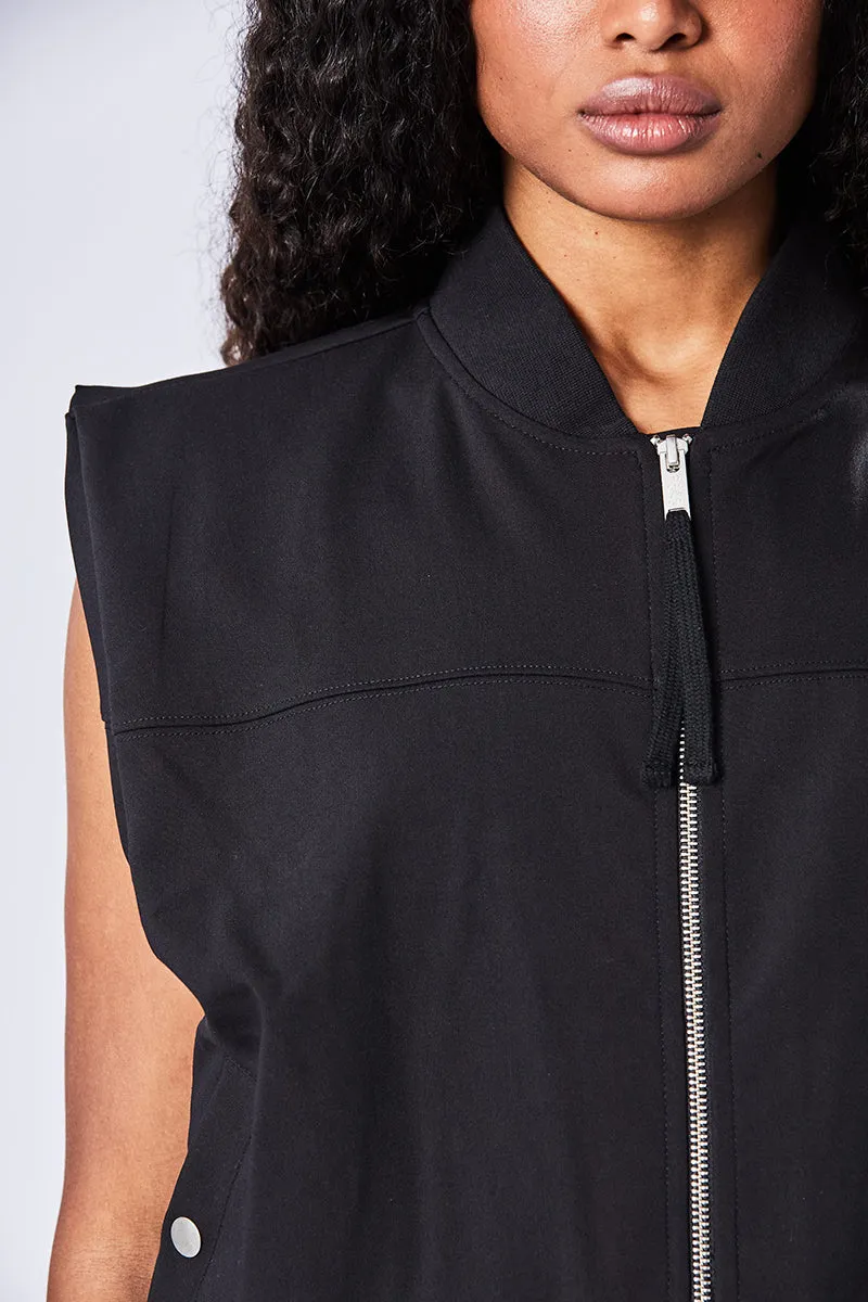 BLACK BOMBER VEST