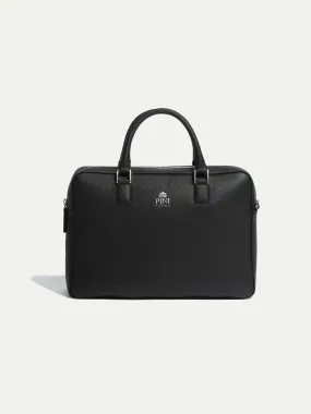 Black leather briefcase - Made in Italy