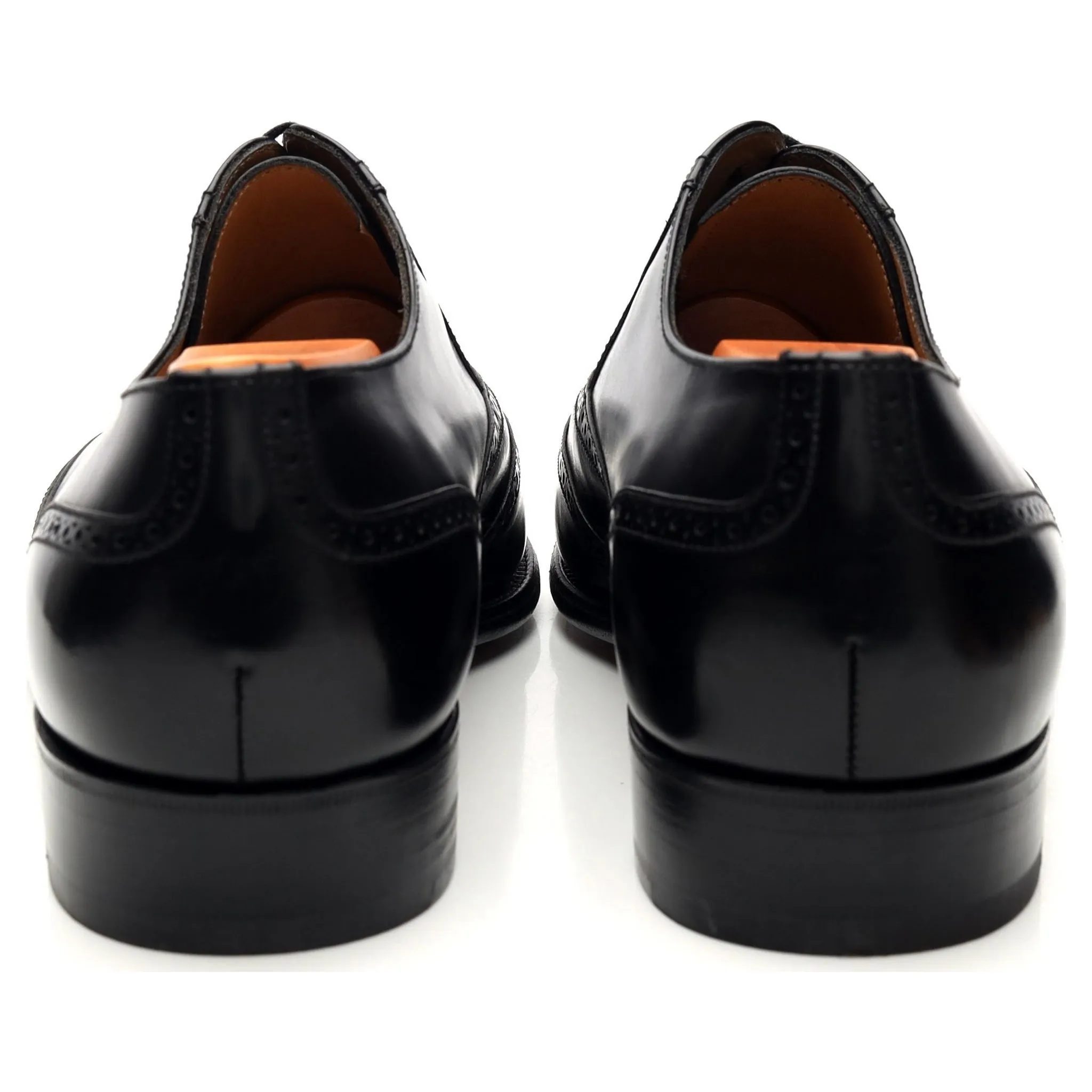 Black Leather Oxford Brogues 8 E UK 8.5