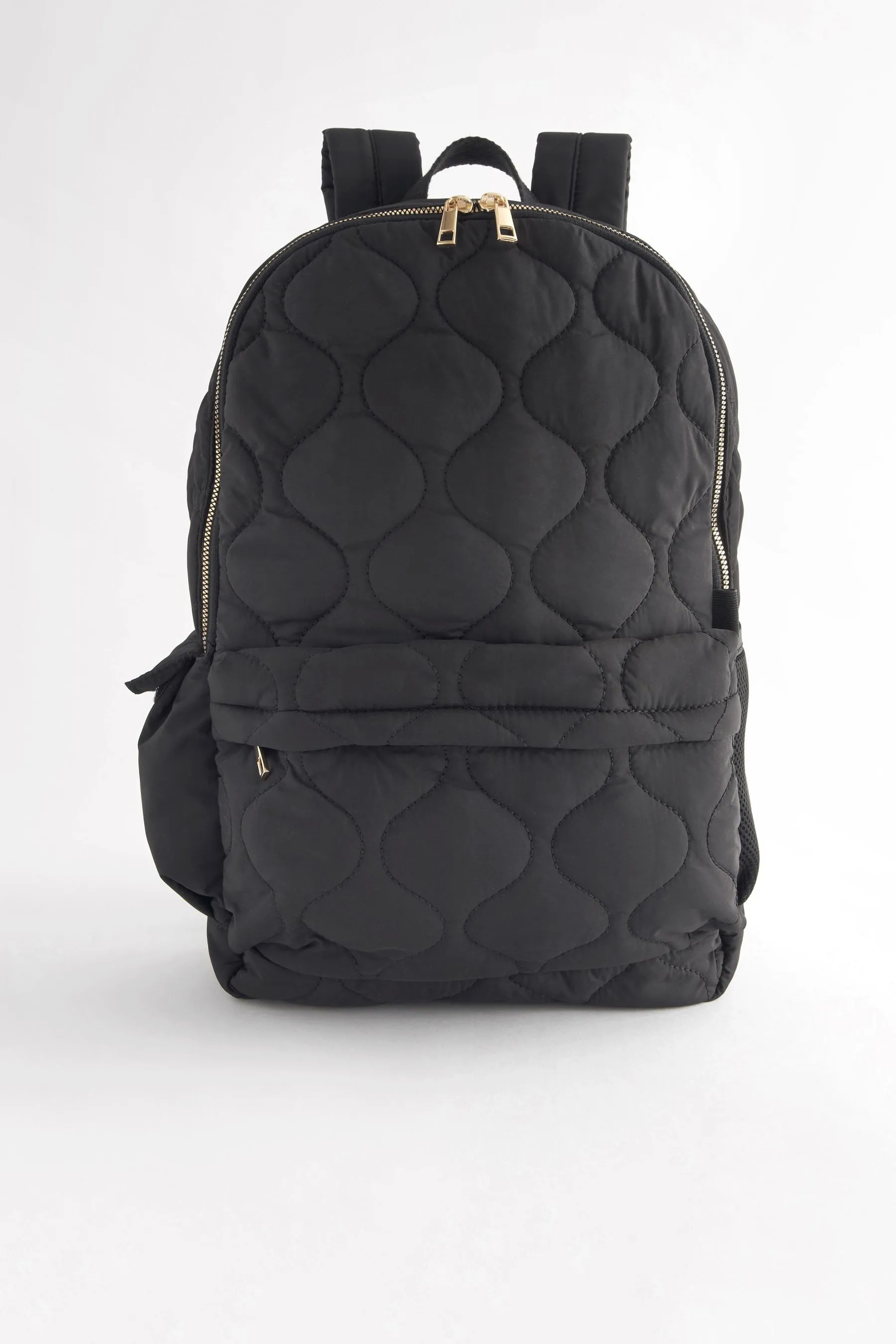 Black Quilted Backpack