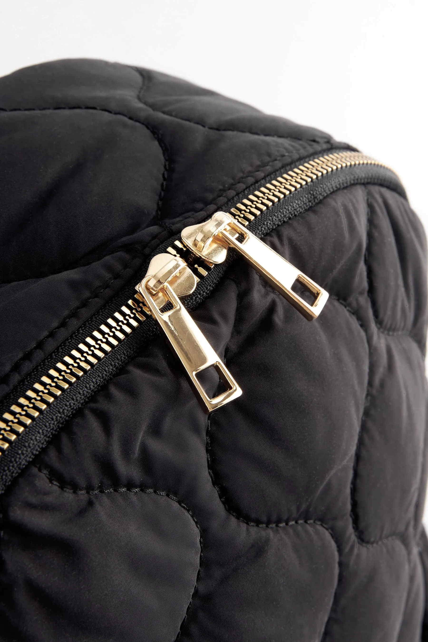 Black Quilted Backpack