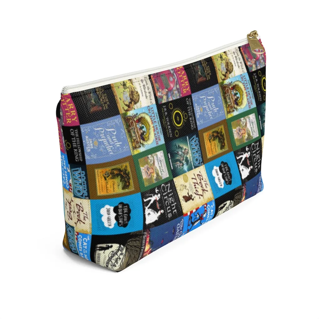 Books pattern Accessory Pouch for book lovers