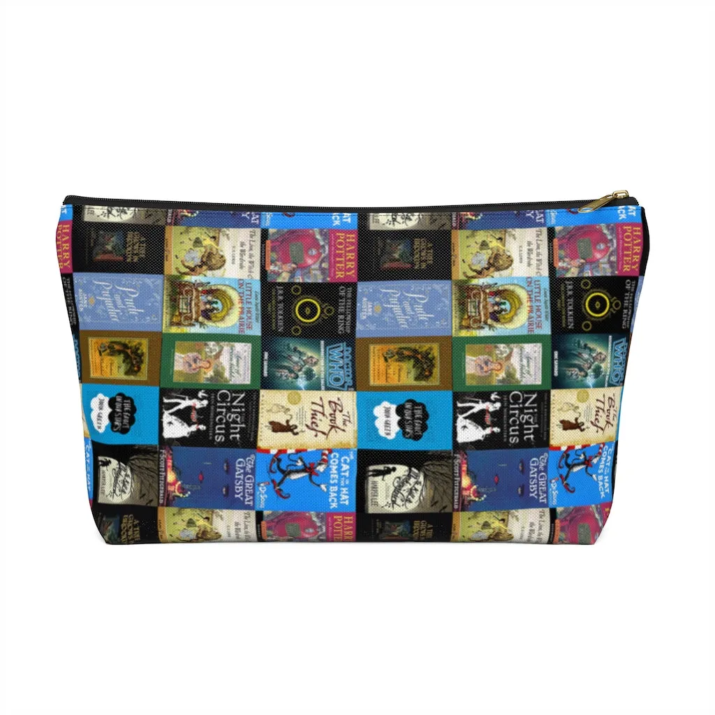 Books pattern Accessory Pouch for book lovers