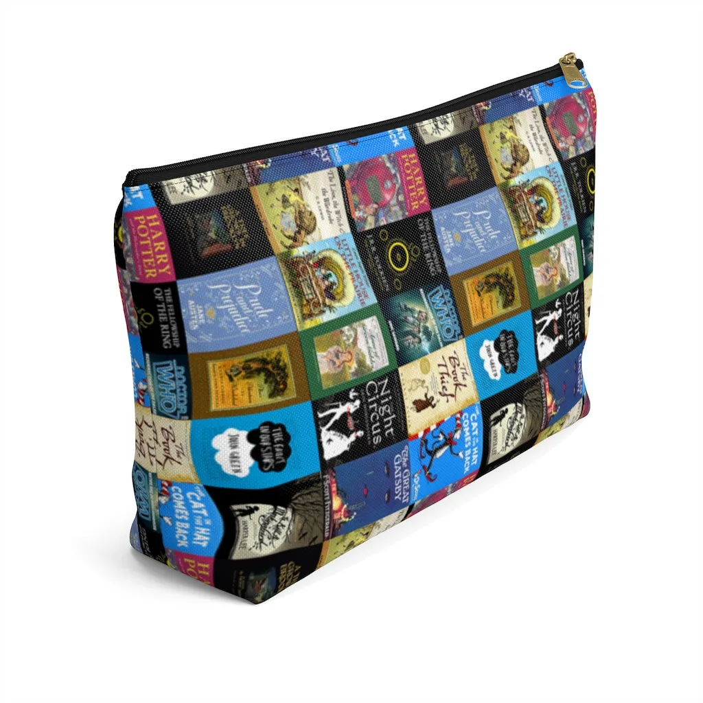 Books pattern Accessory Pouch for book lovers