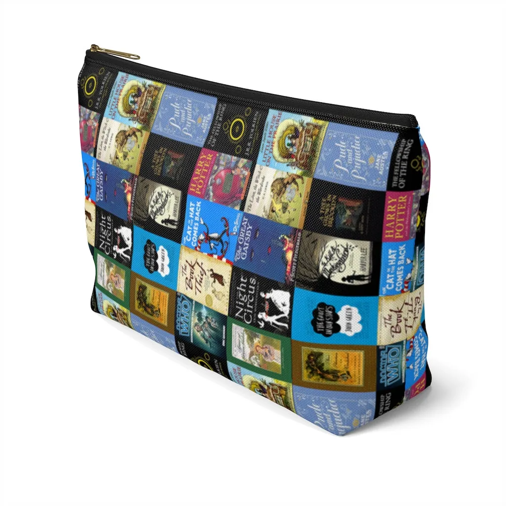 Books pattern Accessory Pouch for book lovers