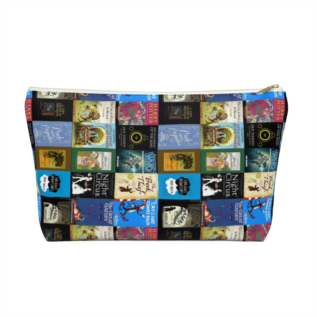 Books pattern Accessory Pouch for book lovers