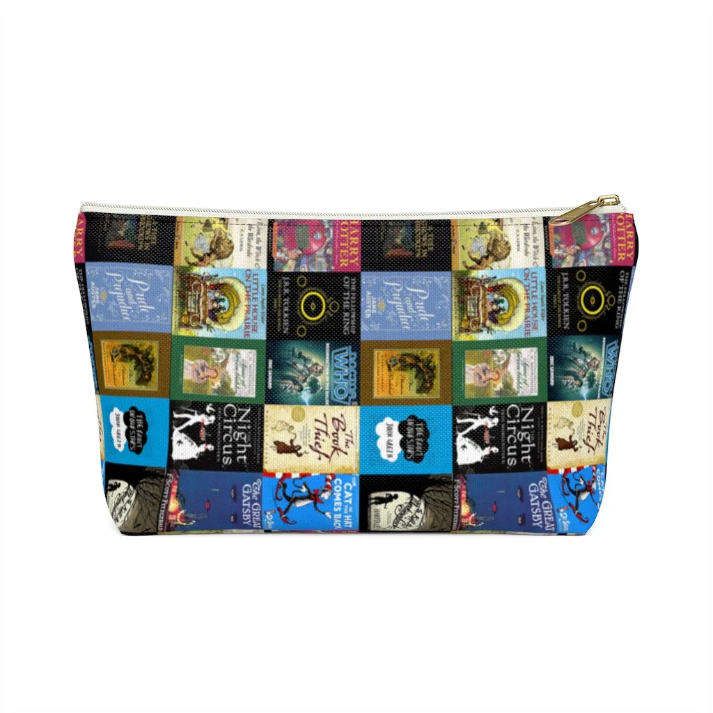 Books pattern Accessory Pouch for book lovers