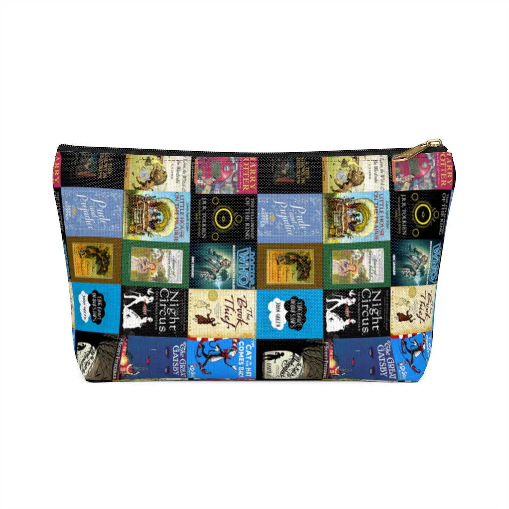 Books pattern Accessory Pouch for book lovers