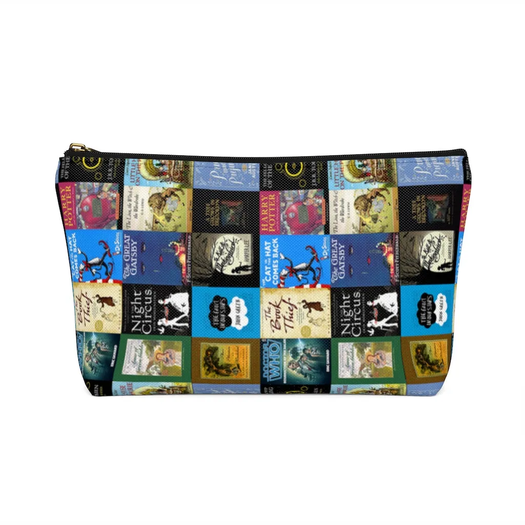 Books pattern Accessory Pouch for book lovers