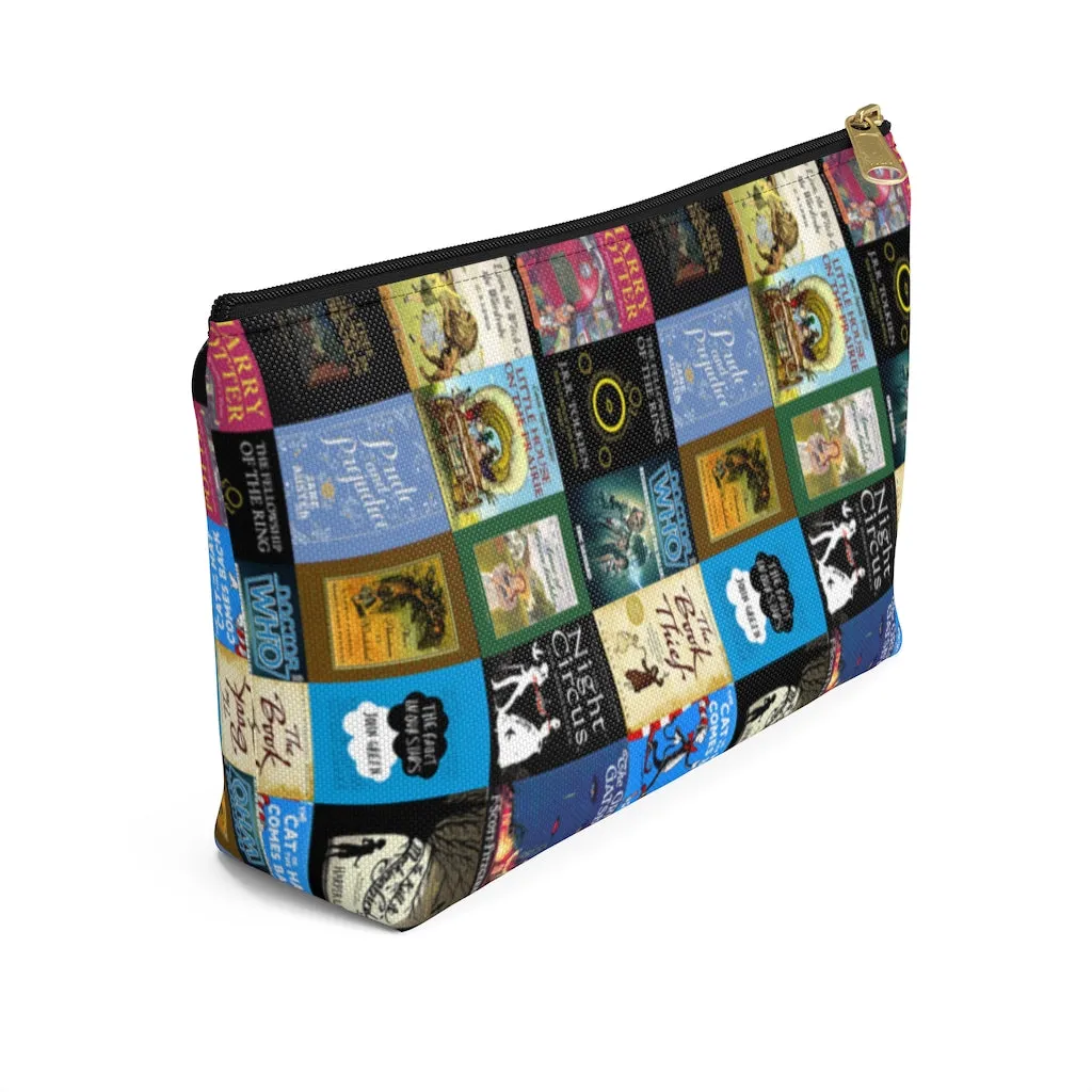 Books pattern Accessory Pouch for book lovers