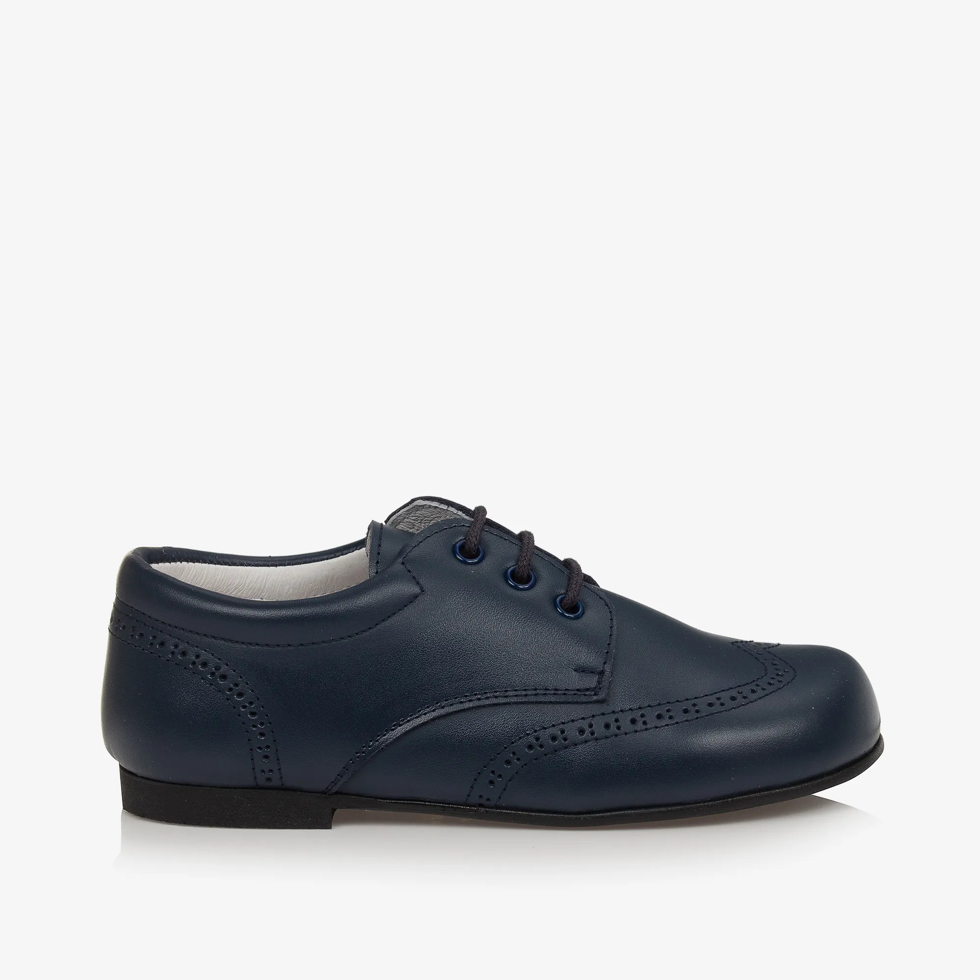 Boys Navy Blue Leather Brogues