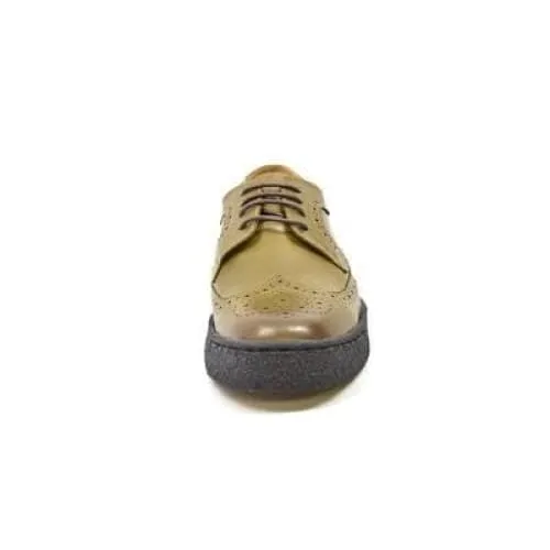 British Walkers Wingtip Low Cut Men's Olive Green Leather Oxfords