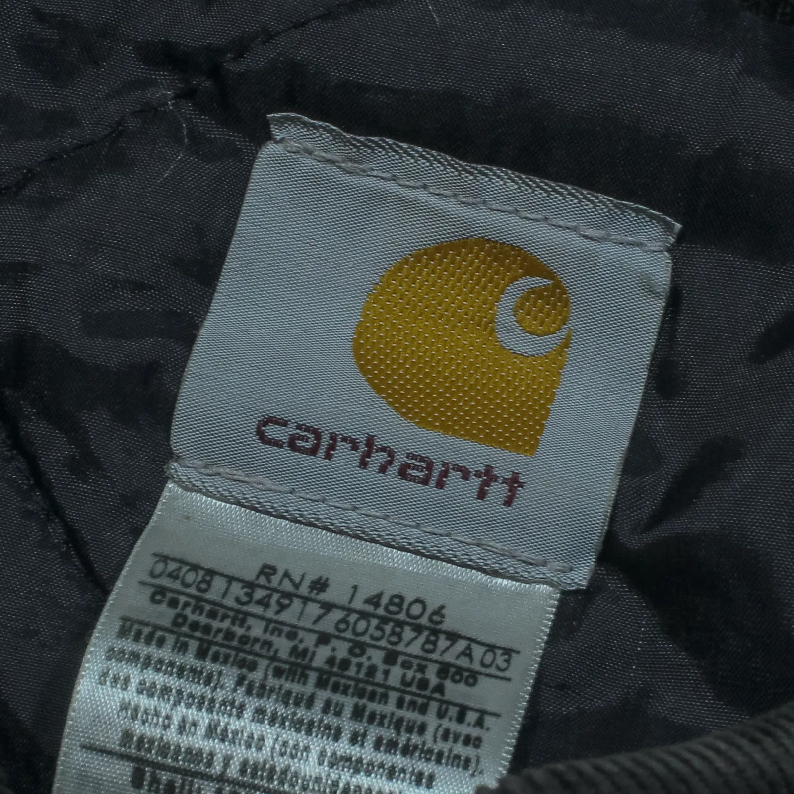 CARHARTT Quilted Lined Mens Workwear Jacket Brown 4XL