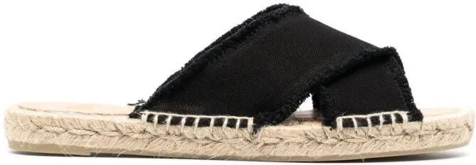 Castañer crossover strap espadrilles Black