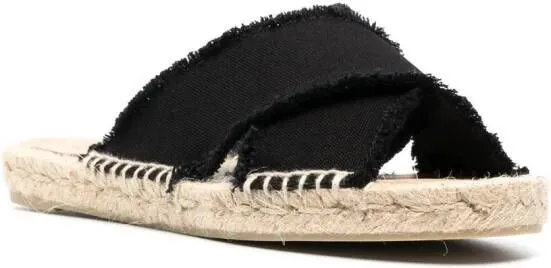 Castañer crossover strap espadrilles Black