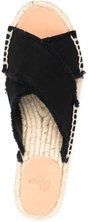 Castañer crossover strap espadrilles Black