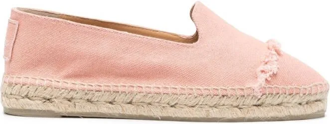 Castañer frayed-detailing flat espadrilles Pink