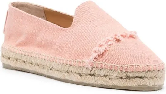 Castañer frayed-detailing flat espadrilles Pink