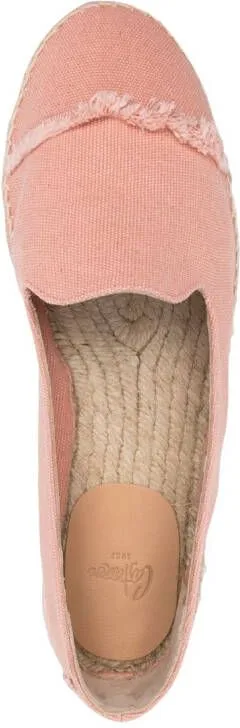 Castañer frayed-detailing flat espadrilles Pink