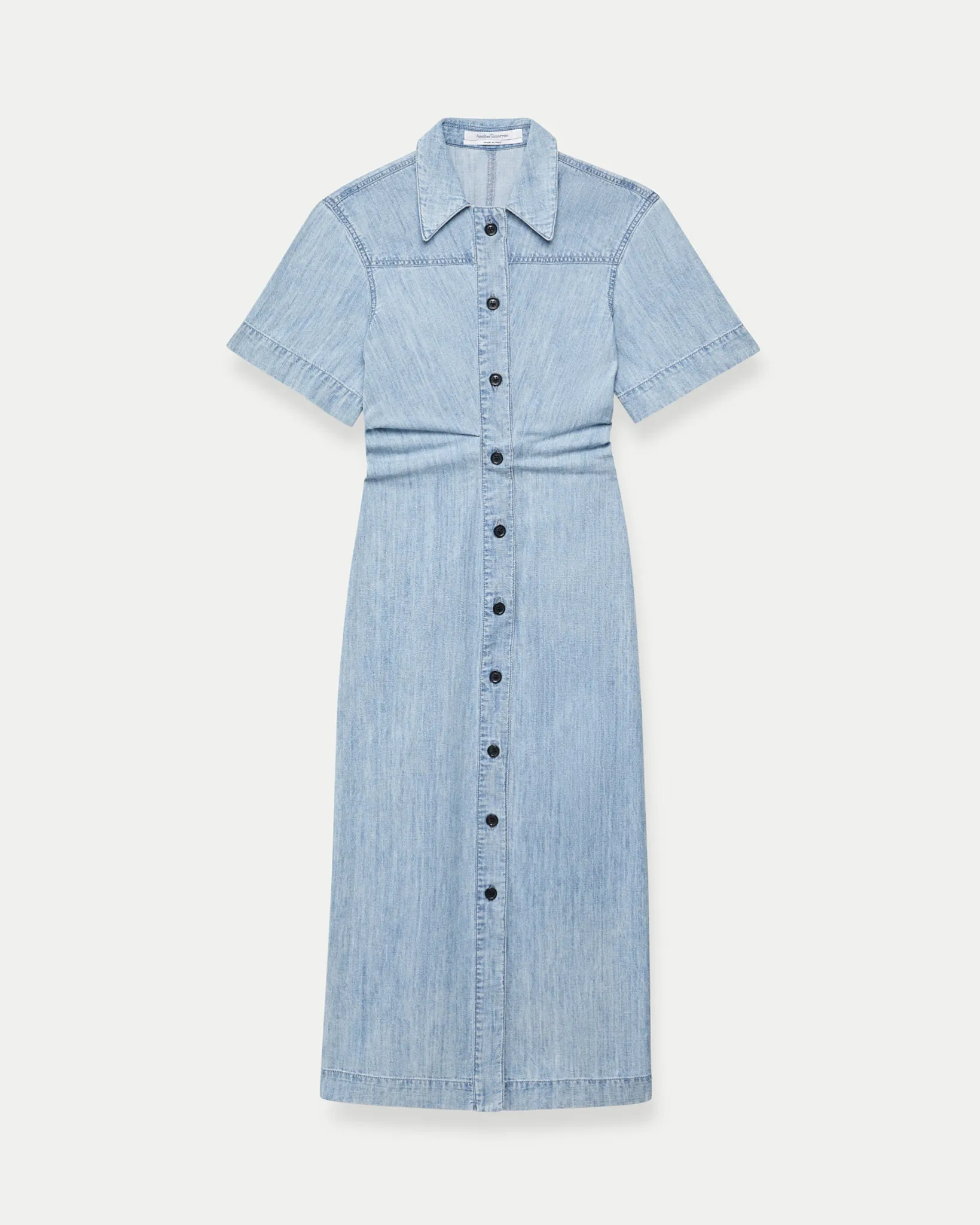 Chambray Bias Shirt Dress