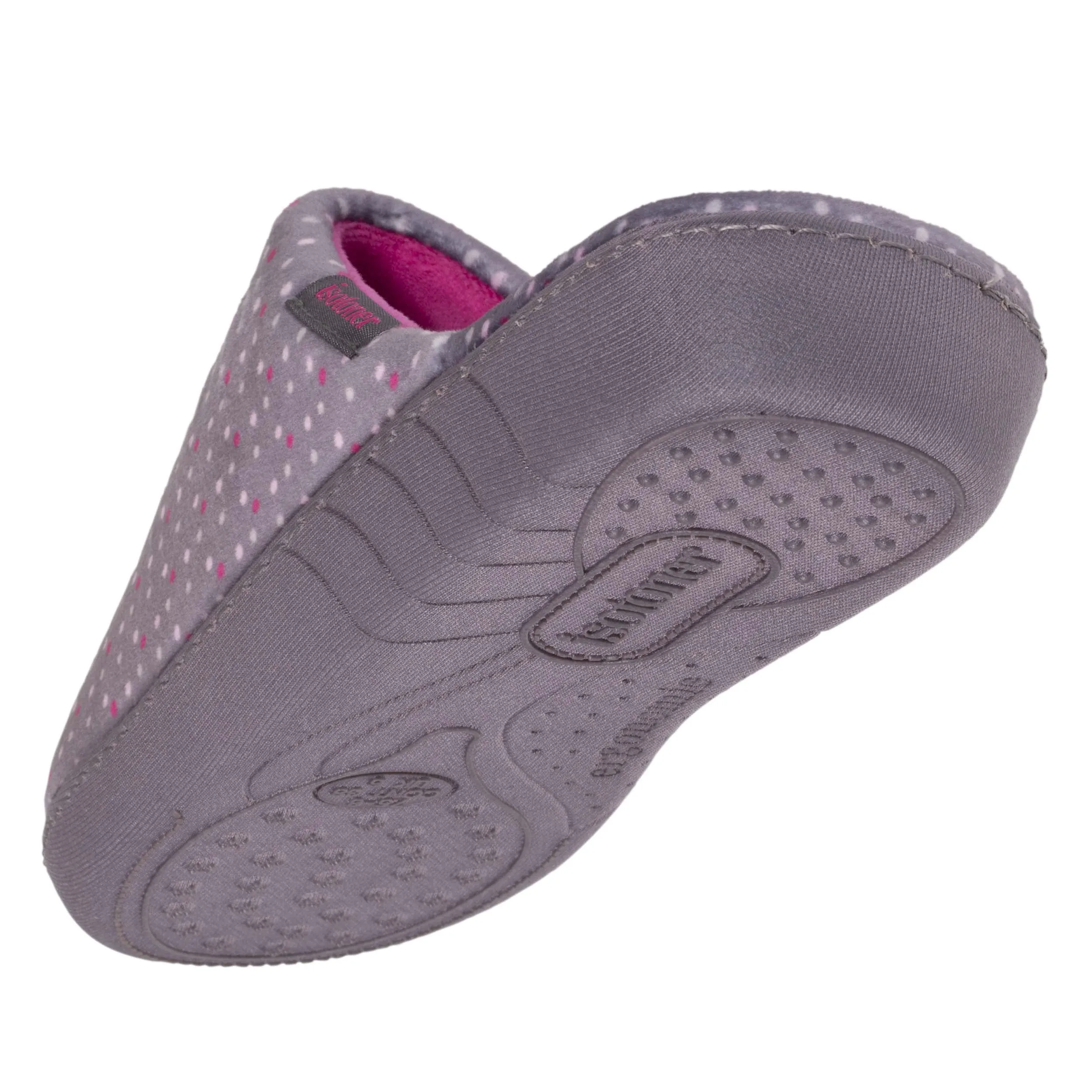 Chaussons mules Femme Pois Violet