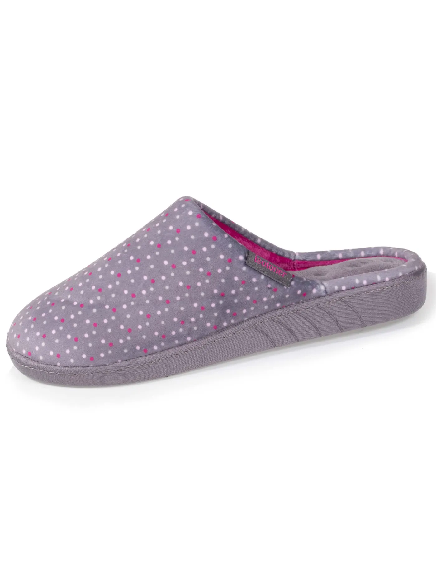 Chaussons mules Femme Pois Violet